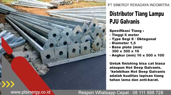 Pengerjaan Tiang Lampu Jalan Galvanis Tinggi